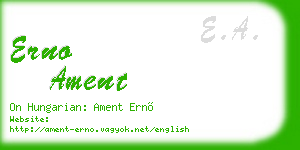 erno ament business card